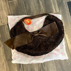 Beautiful Detailed Brown Hobo Bag